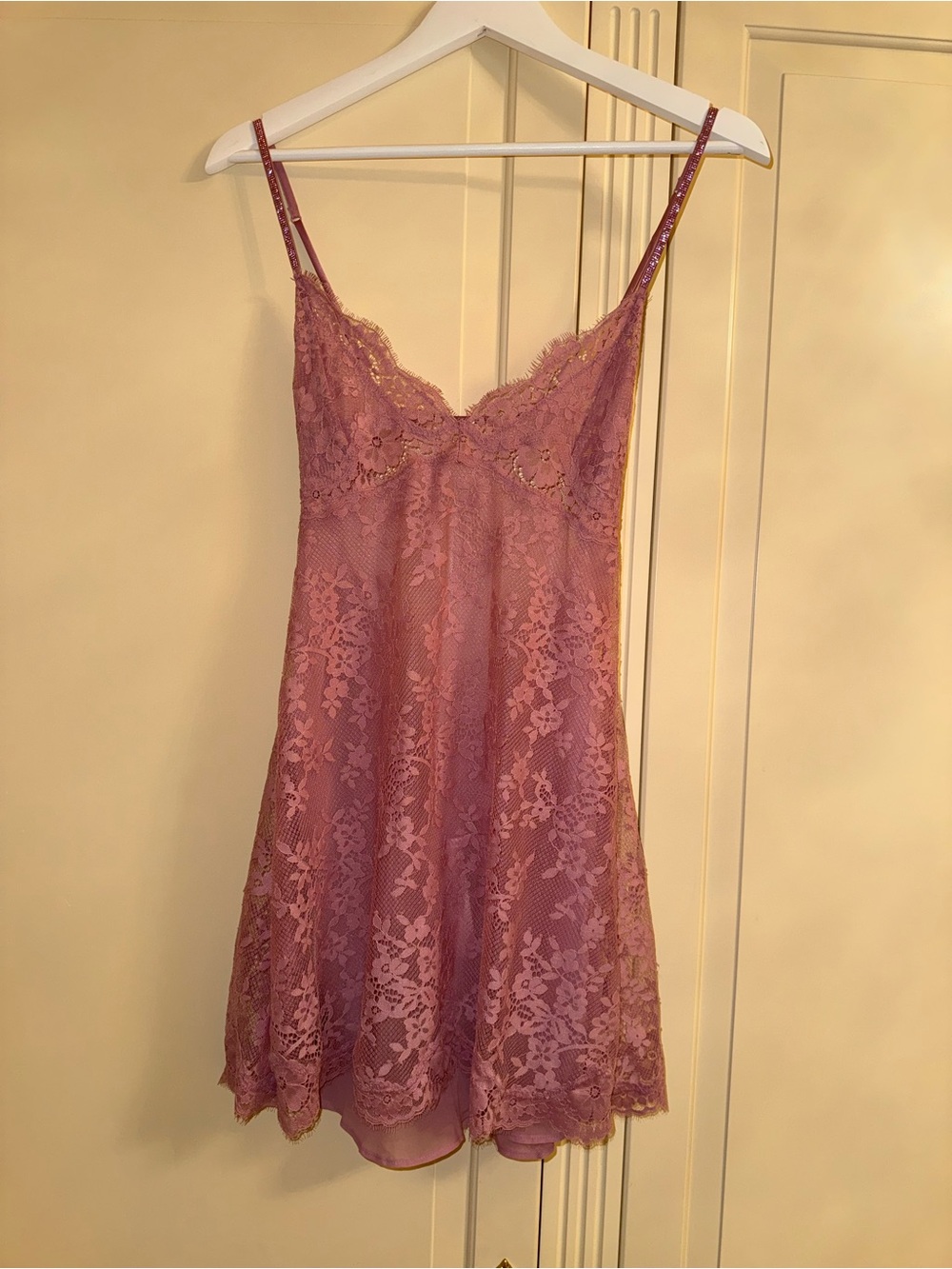 Victoria’s Secret Lace Slip with shine straps NWT - Dusty Rose